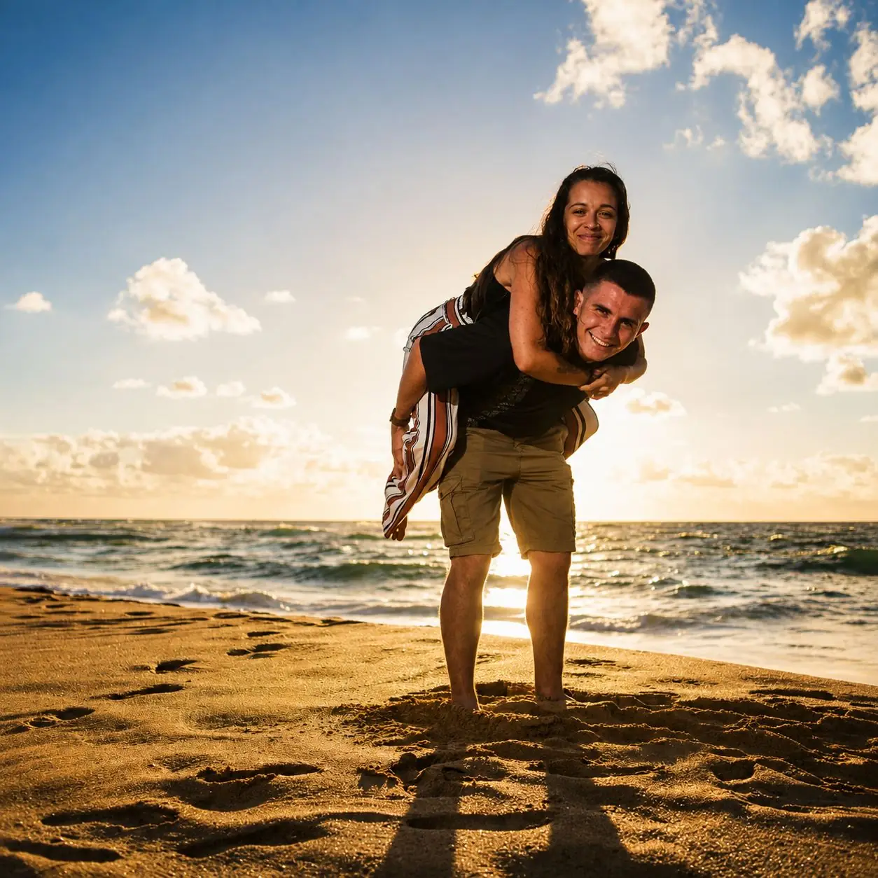 Sunset on the sand