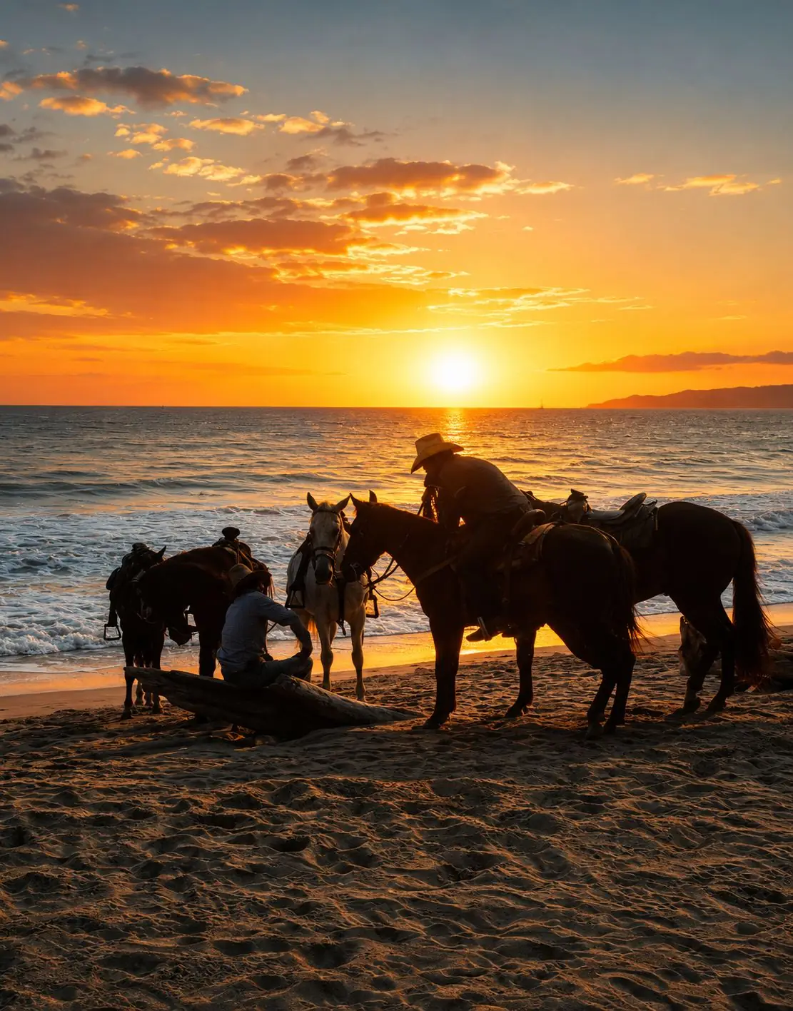 Sunset horseback rides